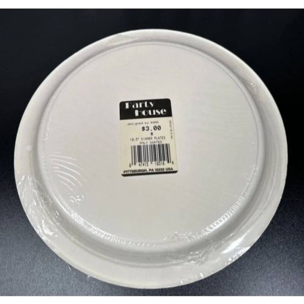 Vintage 90s Party House Halloween Ghost Cat 10.5” Dinner Plates 4 Packs of 8